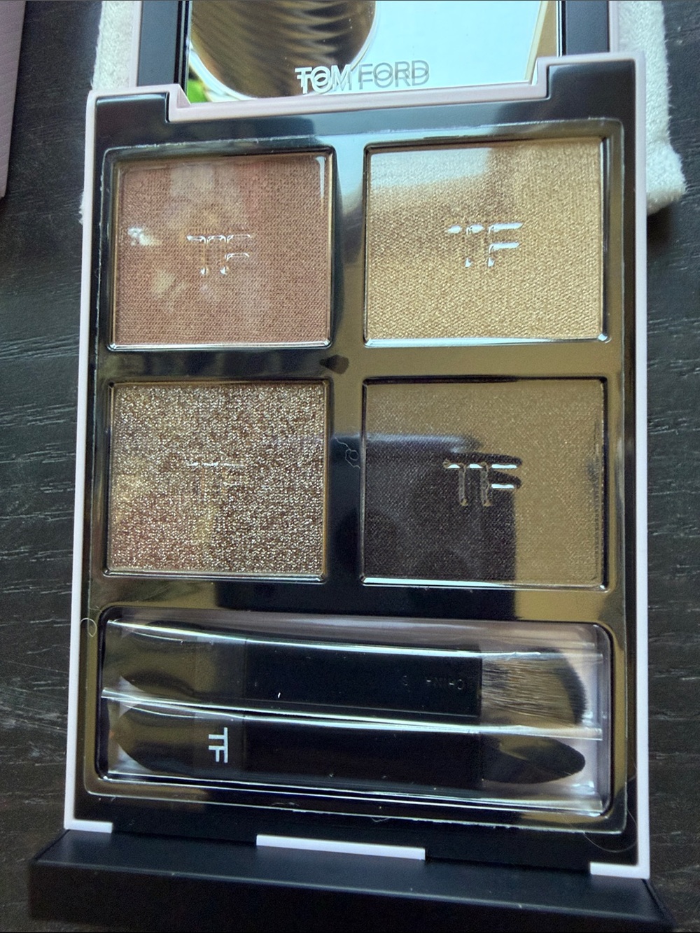 Tom Ford Eyeshadow Quad 35 Rose Topaz — Warm Golds, Bronze & Deep Brown